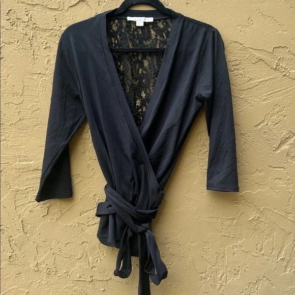 🎉HOST PICK🎉 Boston Proper Black Lace Inset Athleisure 2pc Set - Picture 2 of 8